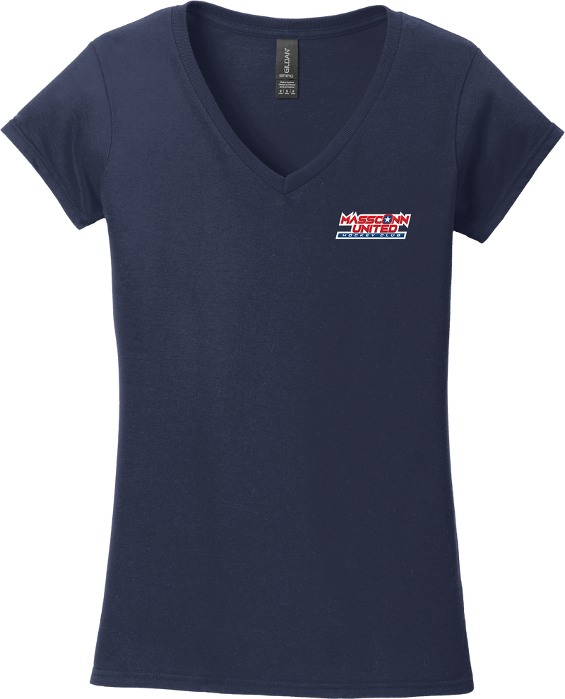 Mass Conn United Softstyle Ladies Fit V-Neck T-Shirt