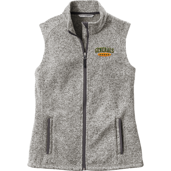 Red Bank Generals Ladies Sweater Fleece Vest