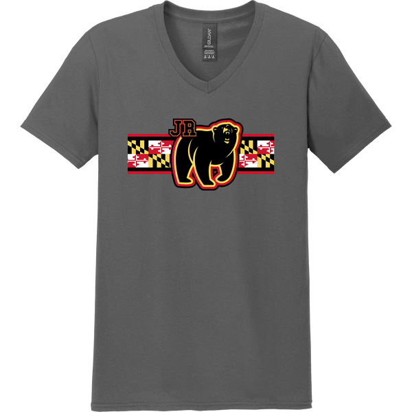 MD Jr. Black Bears Softstyle V-Neck T-Shirt