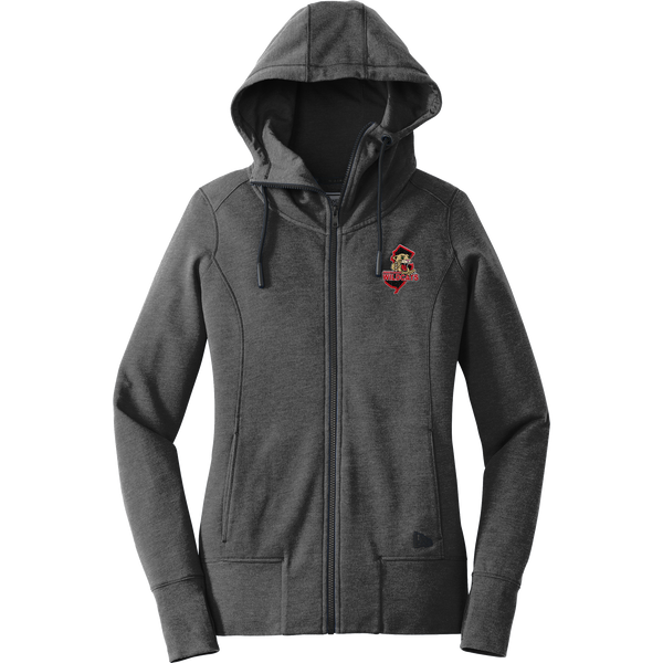 Jersey Shore Wildcats New Era Ladies Tri-Blend Fleece Full-Zip Hoodie