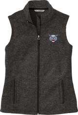 CT Bobcats Ladies Sweater Fleece Vest