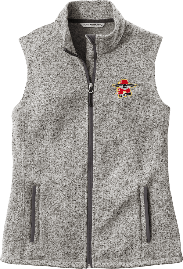 NY Aviators Ladies Sweater Fleece Vest