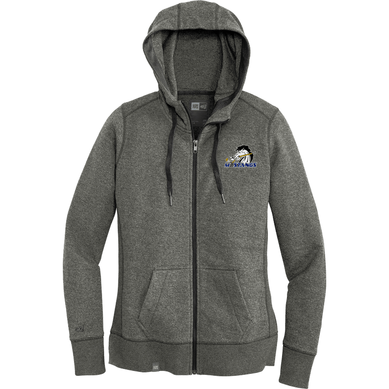 Mid-State Mustangs New Era Ladies French Terry Full-Zip Hoodie