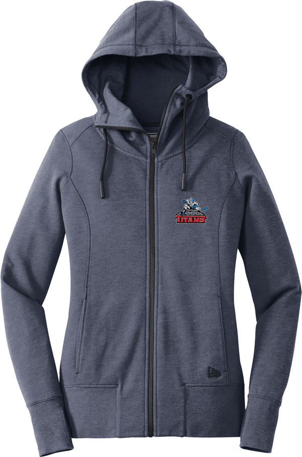 NJ Titans New Era Ladies Tri-Blend Fleece Full-Zip Hoodie