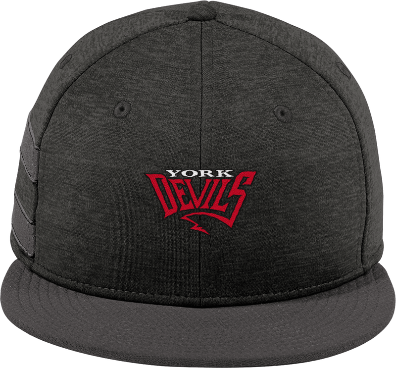 York Devils New Era Shadow Heather Striped Flat Bill Snapback Cap