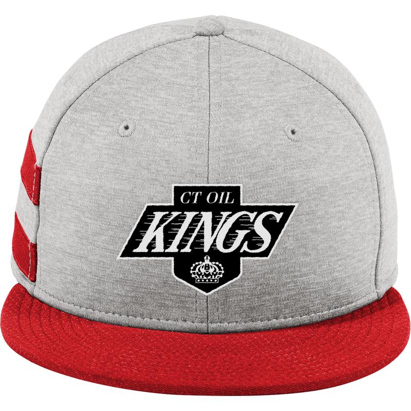 CT Oil Kings New Era Shadow Heather Striped Flat Bill Snapback Cap