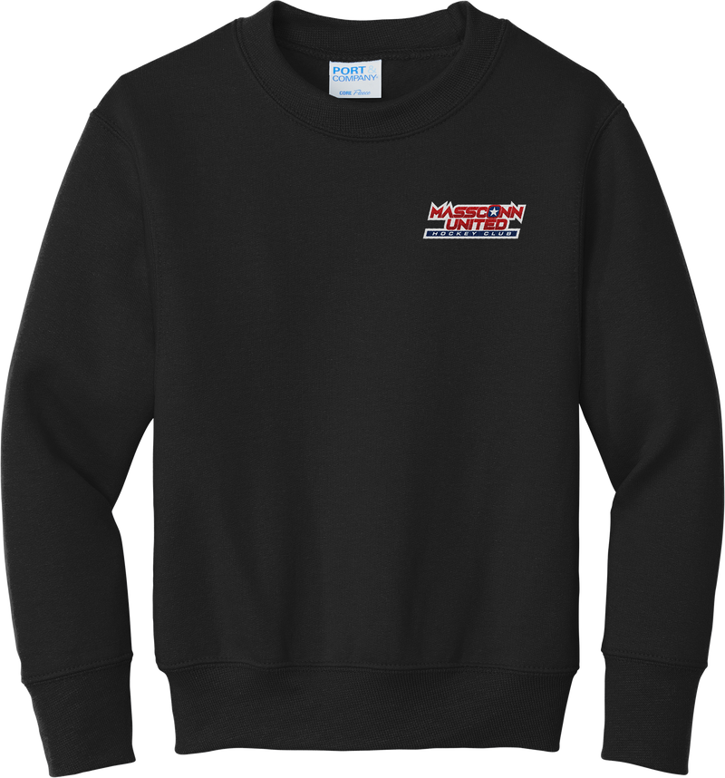 Mass Conn United Youth Core Fleece Crewneck Sweatshirt