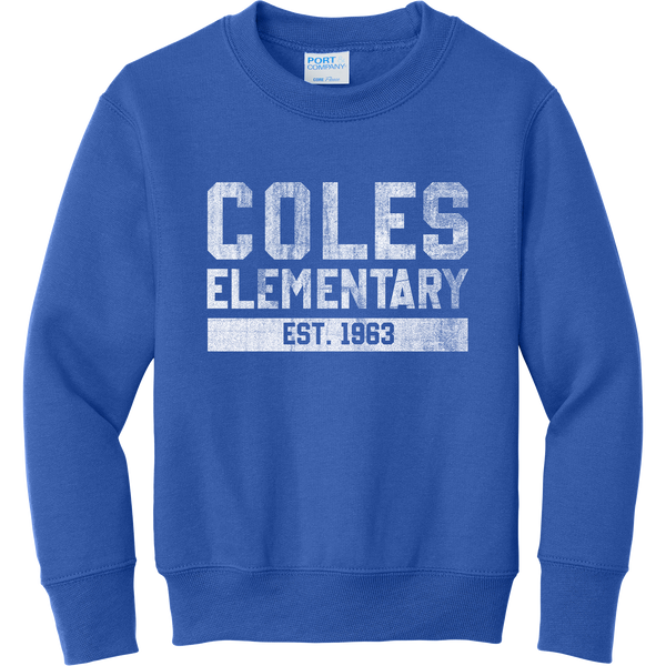 Coles Elementary Youth Core Fleece Crewneck Sweatshirt