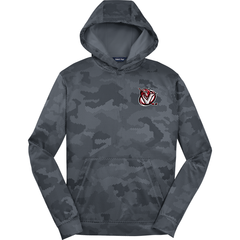 Venom Hockey Club Youth Sport-Wick CamoHex Fleece Hooded Pullover