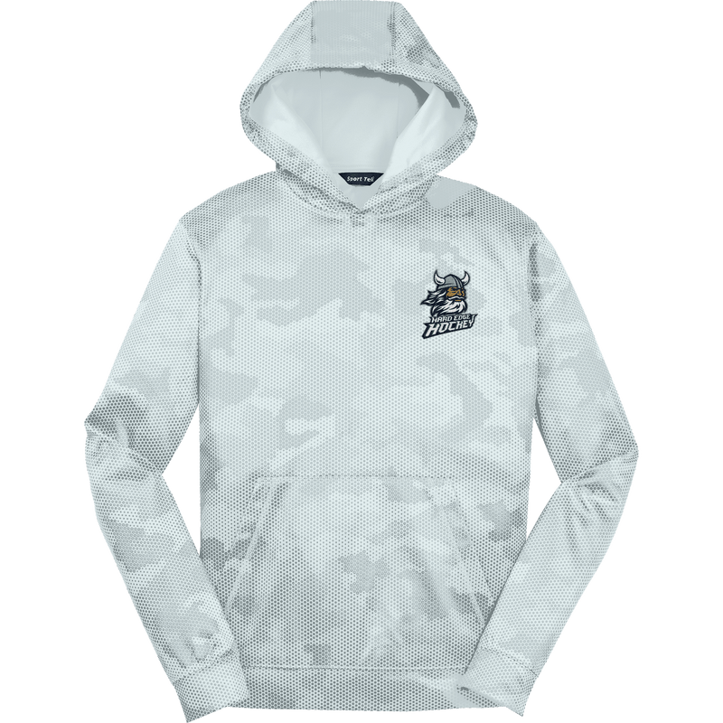 Hard Edge Hockey Youth Sport-Wick CamoHex Fleece Hooded Pullover