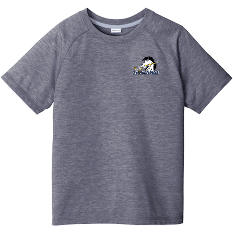 Mid-State Mustangs Youth PosiCharge Tri-Blend Wicking Raglan Tee