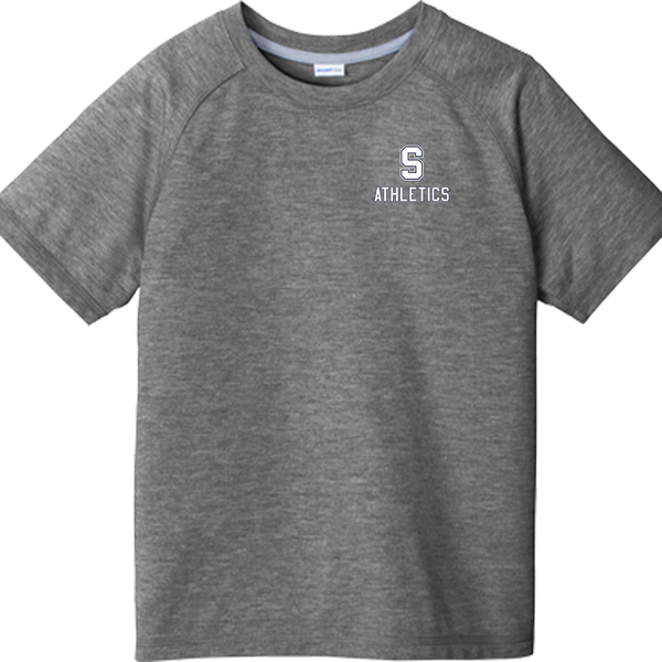 Midd South Athletics Youth PosiCharge Tri-Blend Wicking Raglan Tee